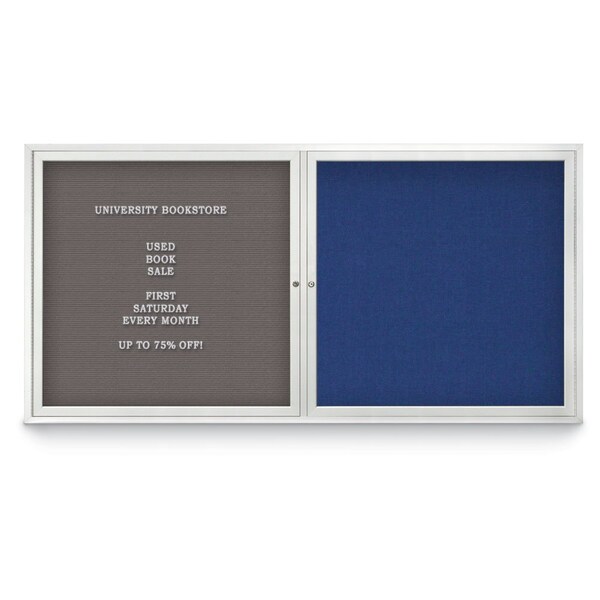 Corkboard, 36"x36", Medium Grey/Bronze